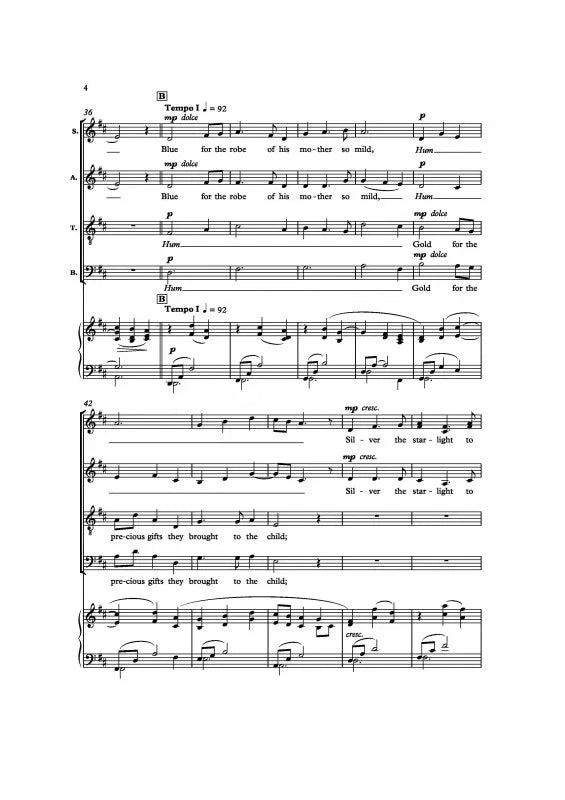 John Rutter - Colours Of Christmas SATB Vocal Sheet Music