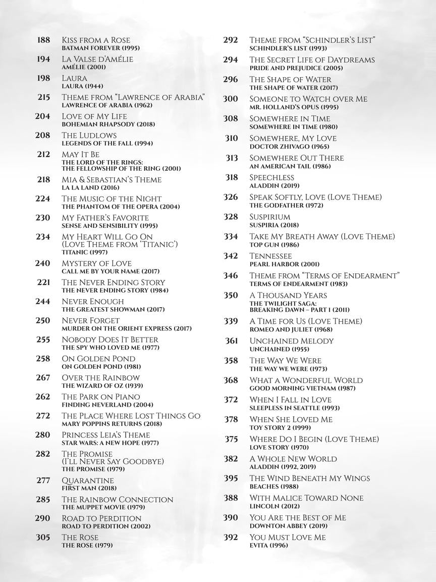 100 Most Beautiful Movie Songs Piano/Vocal/Guitar Book