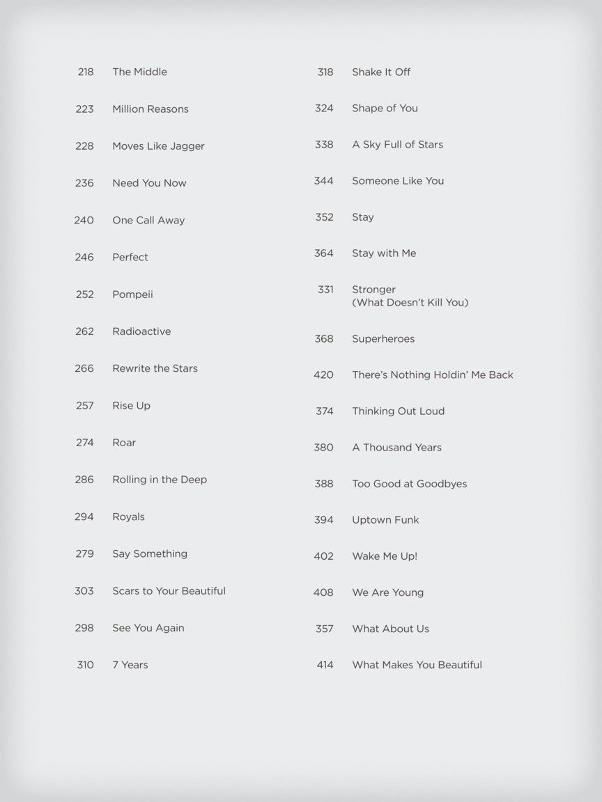 68 Hit Songs Of The 2010's - New Decade Easy Piano Series Book