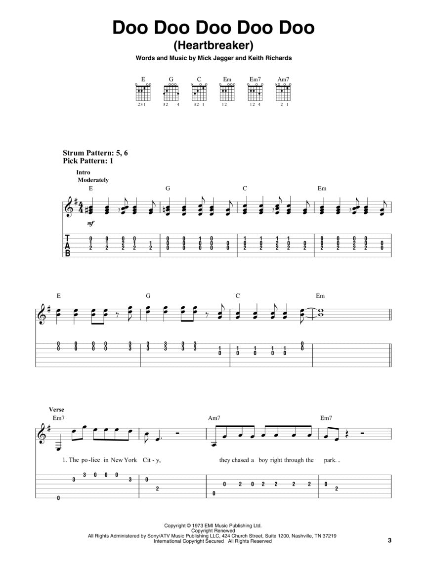 The Rolling Stones Easy Guitar Collection