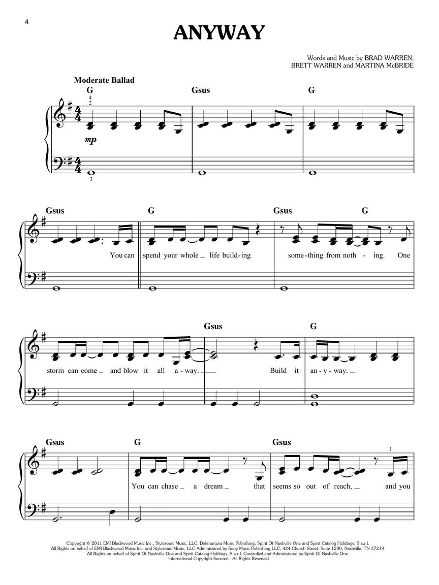 Hallelujah, Imagine & Other Songs Inspiration -  Easy Piano Book