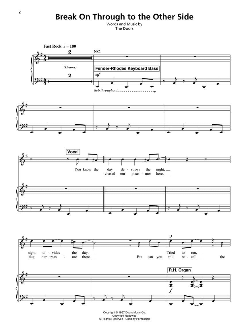 The Doors - Keyboard Play Along Volume 11 Book/Ola
