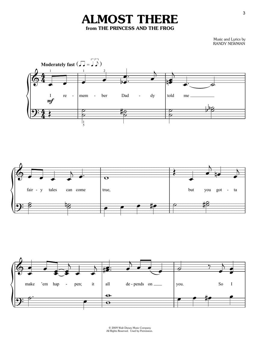 Simple Disney Songs - The Easiest Easy Piano Songs Book (50 Songs)