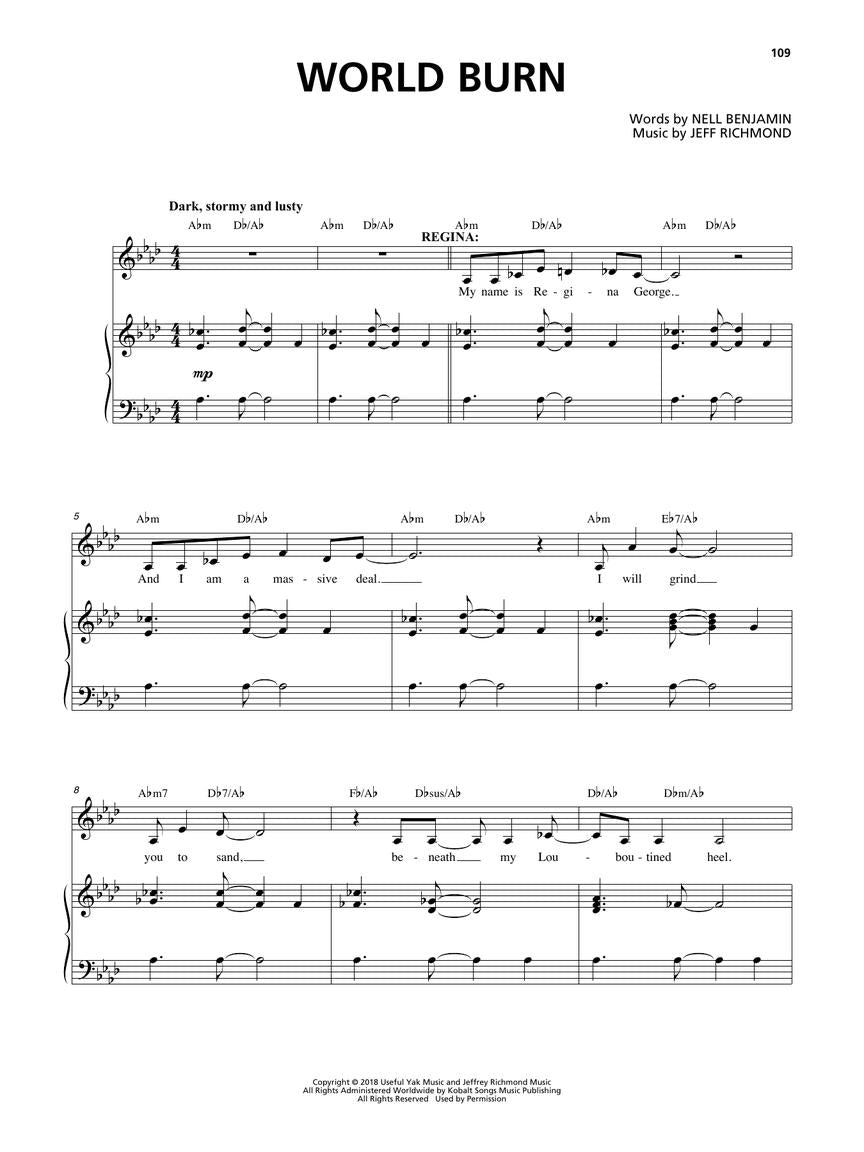 Mean Girls Vocal Selections Book