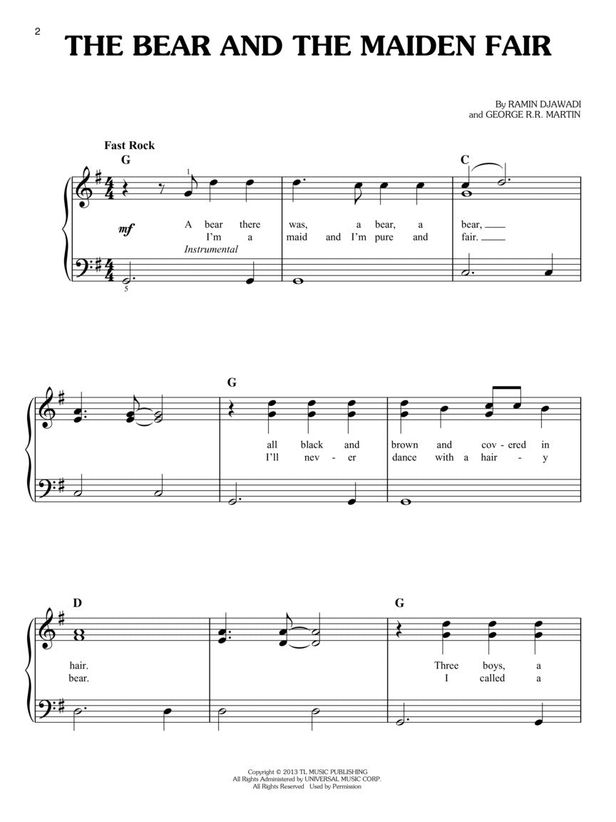 Game Of Thrones Easy Piano Songbook