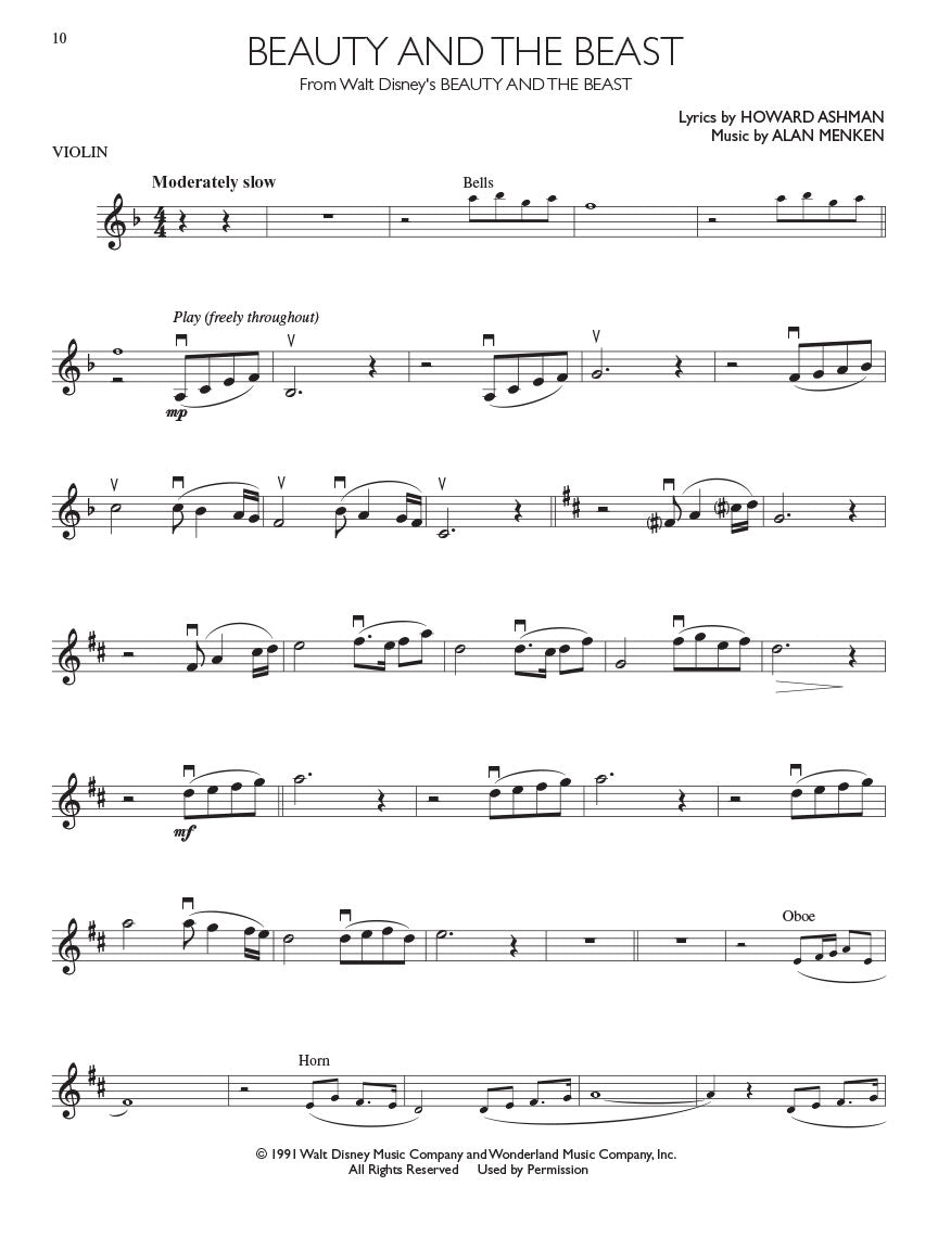 Disney Movie Hits For Violin Play Along Book/Ola