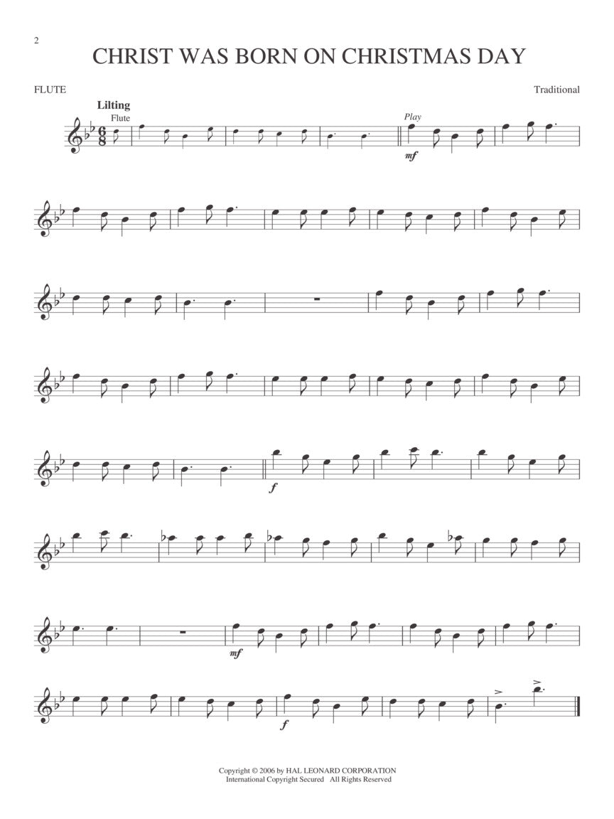 Christmas Carols For Flute Book/Ola
