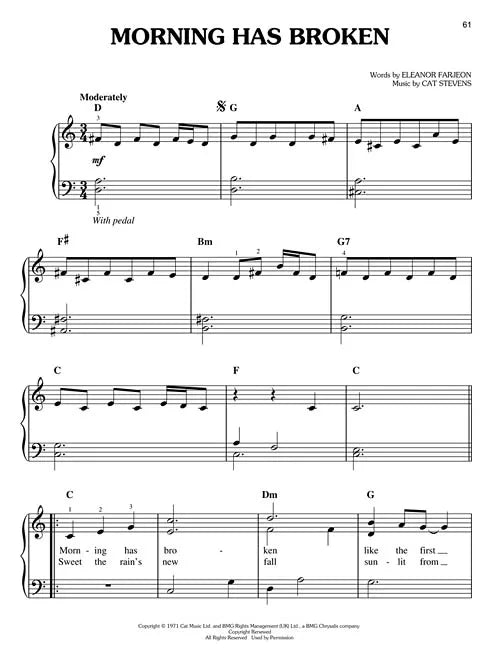 The Best Of Cat Stevens - Easy Piano Book