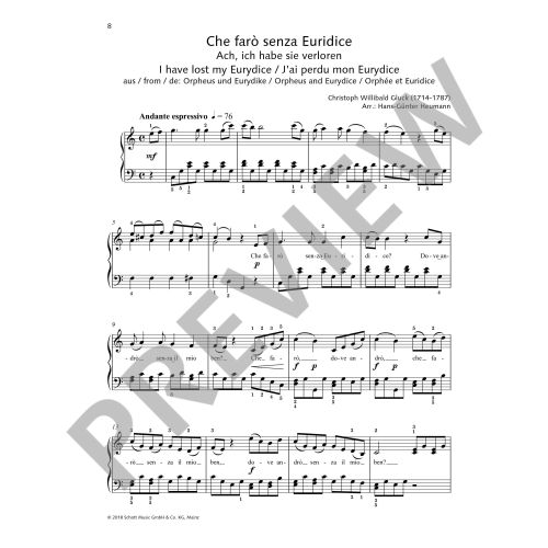 La Donna E Mobile - 50 Famous Opera Melodies Easy Piano Book
