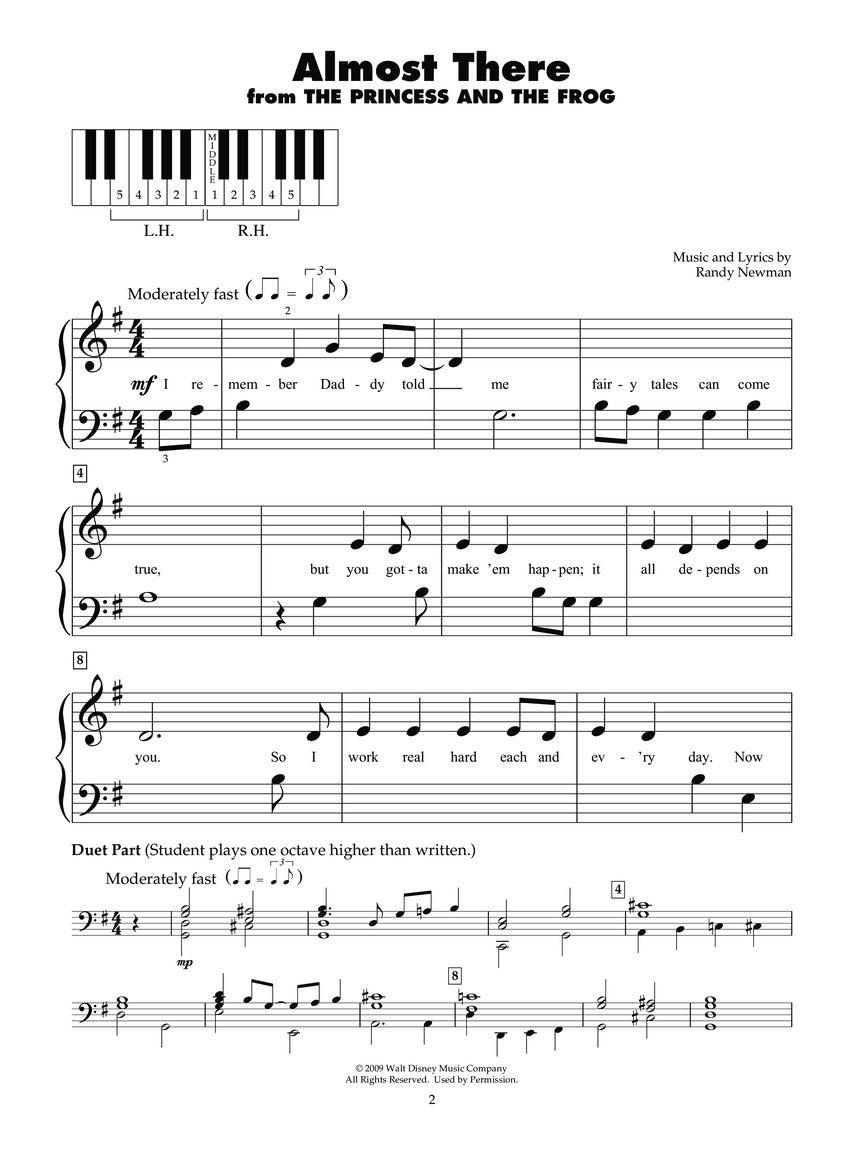 Disney Today Five Finger Piano Book
