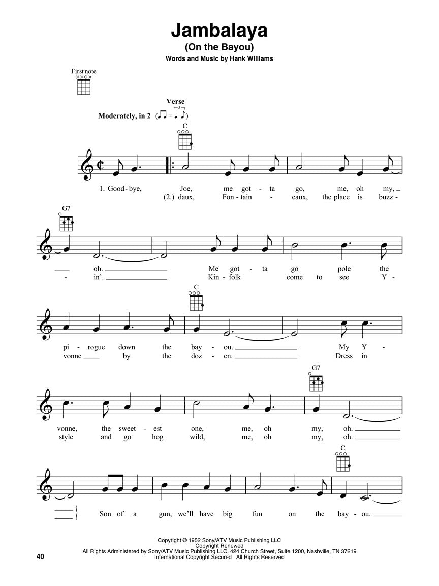 Two Chord Songs For Ukulele Book (24 Songs)