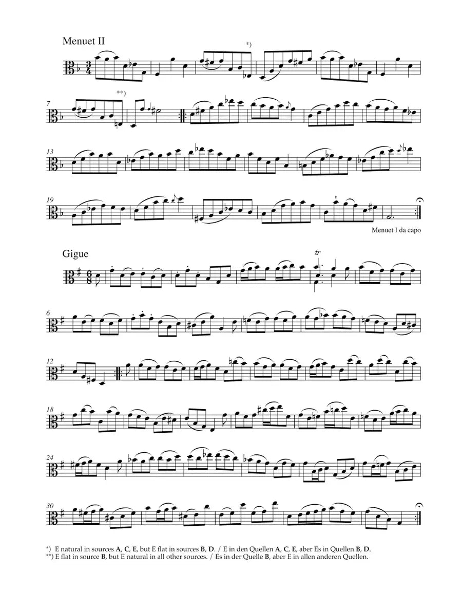 Bach - 6 Suites For Cello Solo BWV 1007-1012 Arranged For Viola Book