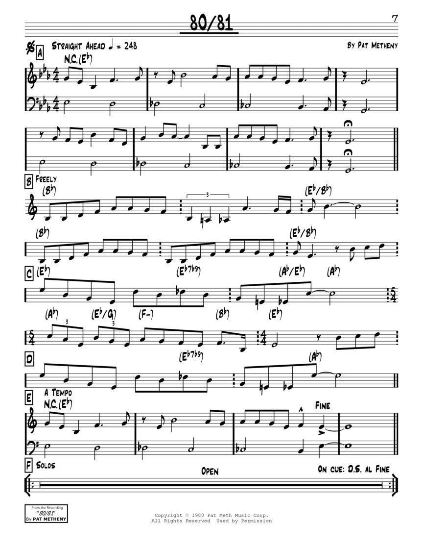 The Pat Metheny Real Spiral Bound Book - For C Instruments (Artist Edition)