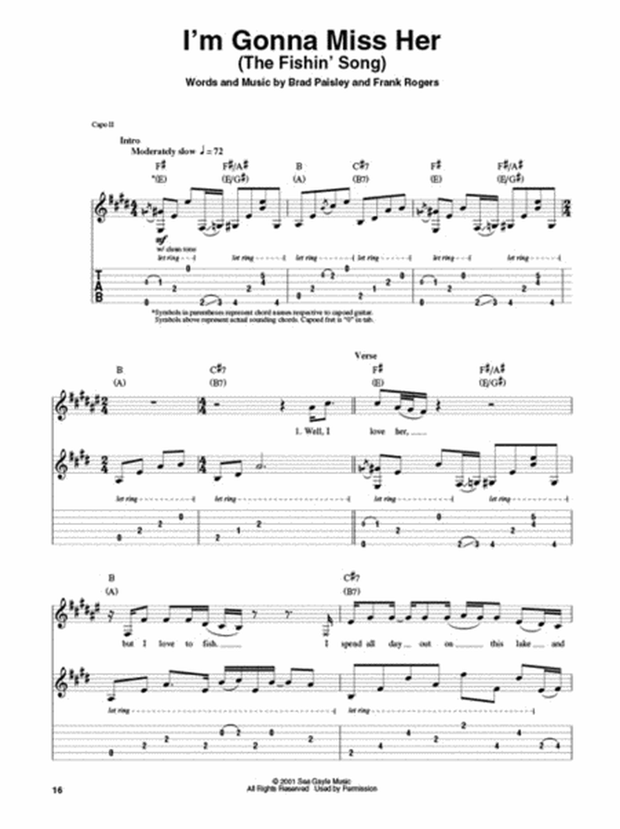 Brad Paisley - Guitar Play Along Volume 117 Book/Cd