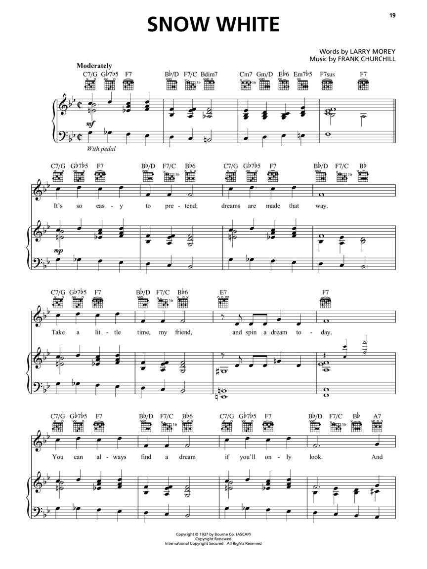Snow White and The Seven Dwarfs Piano/Vocal/Guitar Songbook