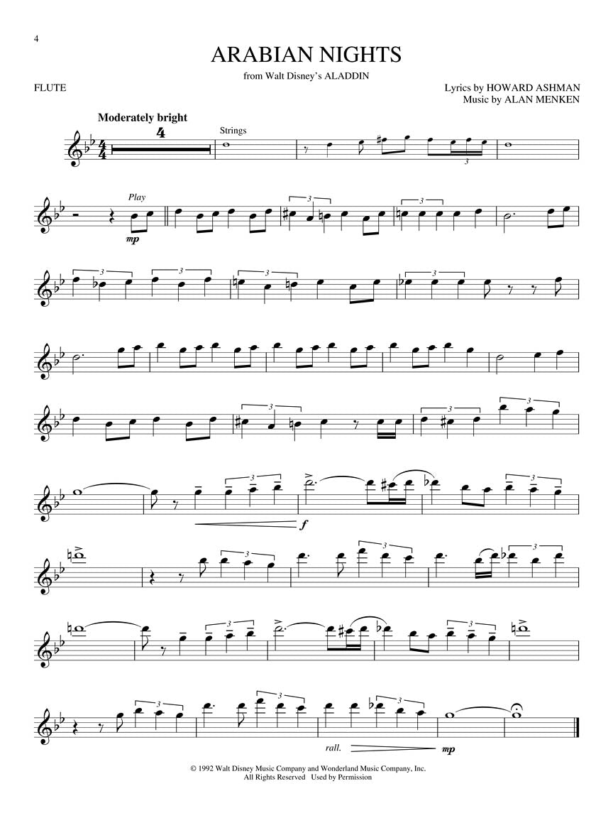 Disney Greats Flute - Play Along Book/Ola