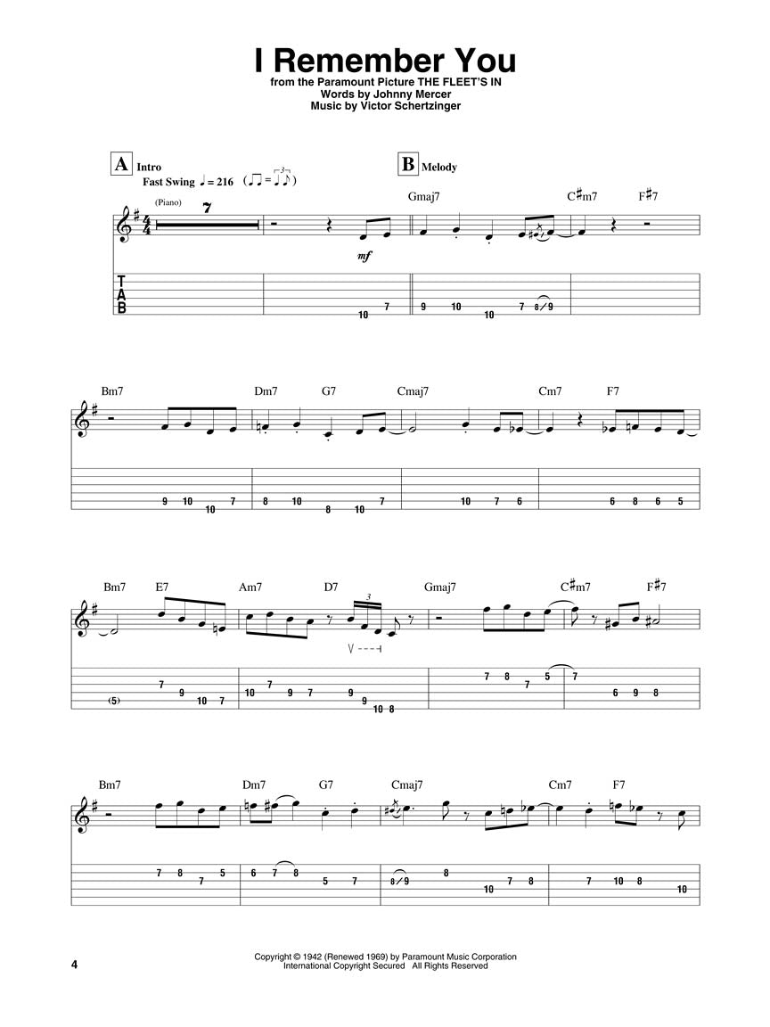 Jazz Greats - Guitar Play Along Volume 44 Book/Cd