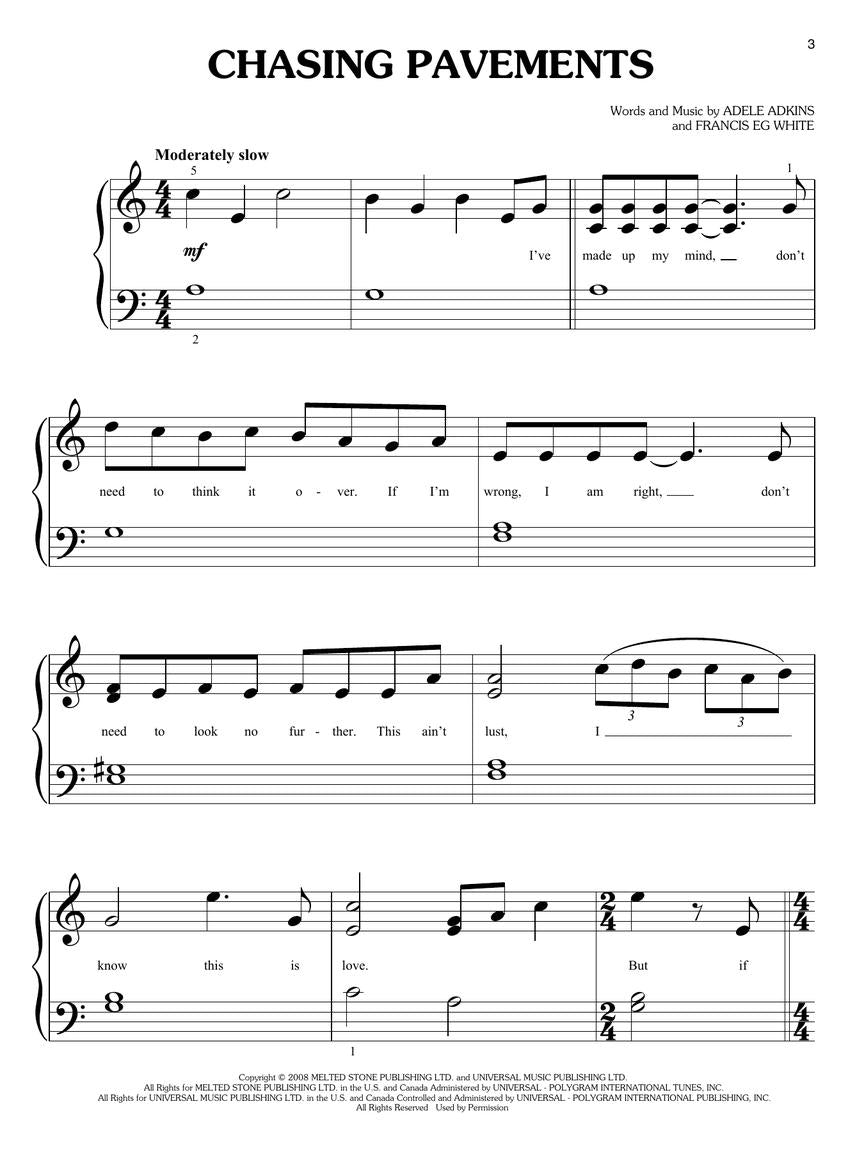 Best Of Adele For Big Note Piano 2Nd Edition