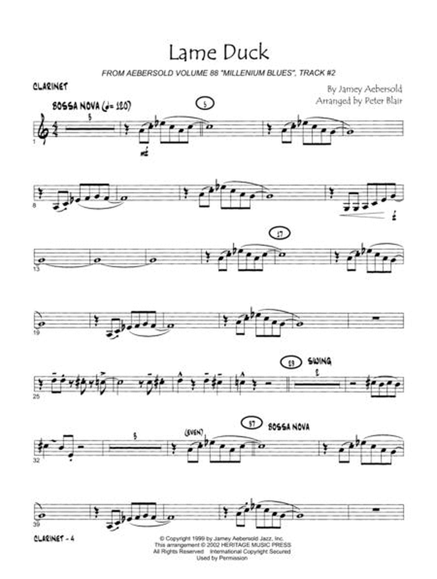 Aebersold Jazz Ensemble Volume 1 Clarinet Book