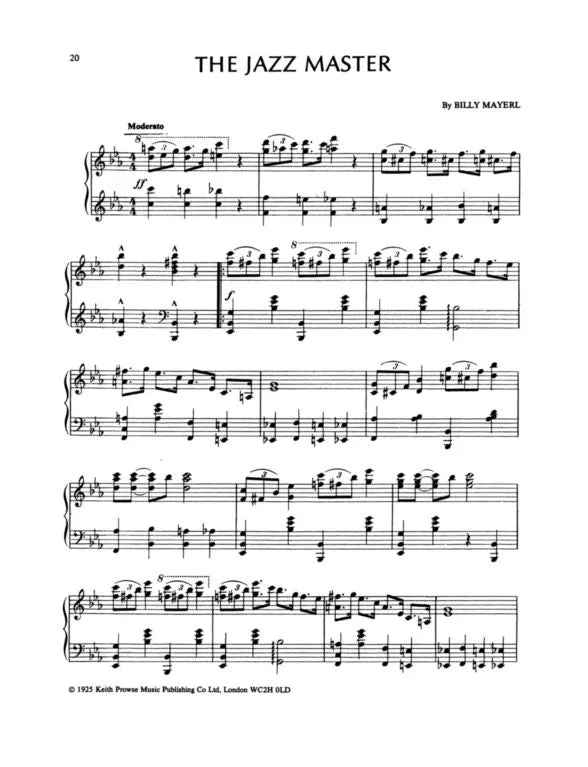 Billy Mayerl Jazz Master Piano Solo Book (33 Jazz Songs)
