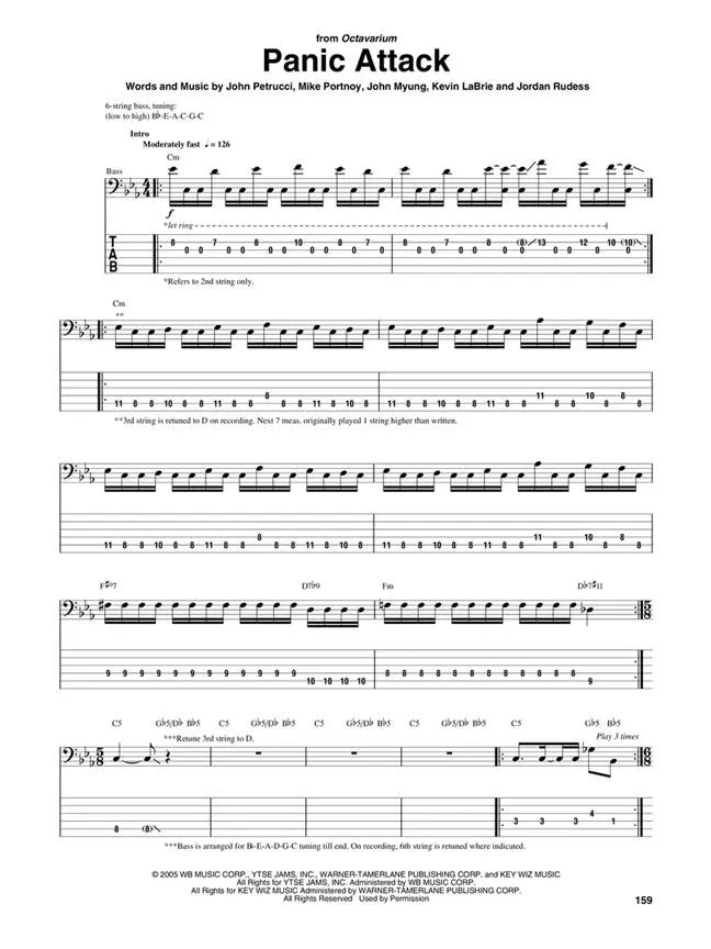 Dream Theater Bass Anthology Book