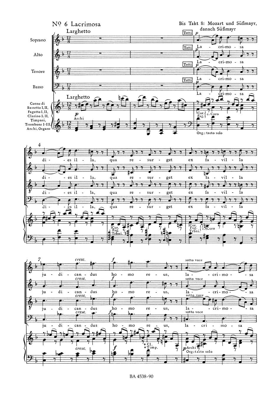Mozart - Requiem K 626 Vocal Score