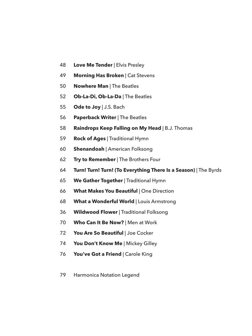Simple Songs for Harmonica Book (40 Songs)