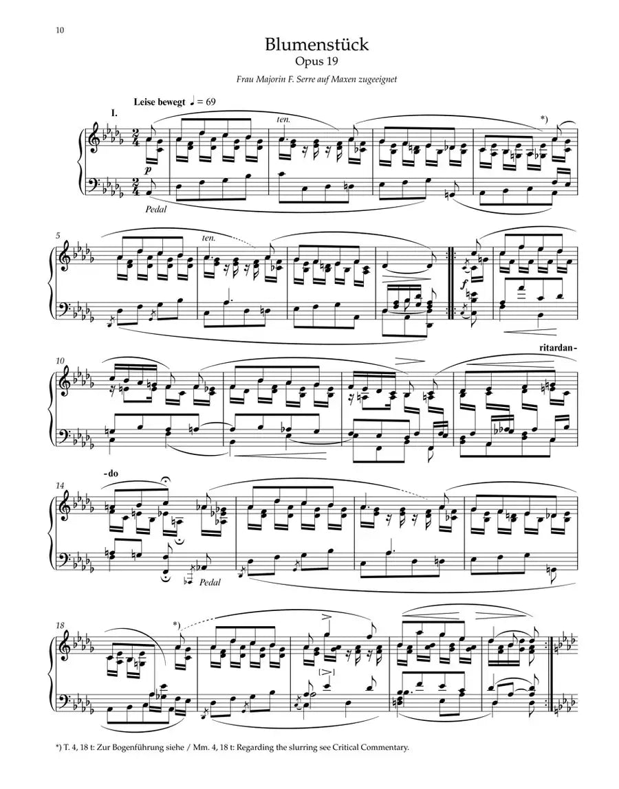 Robert Schumann - Arabesque Op 18 & Blumenstuck Op 19 for Piano Book