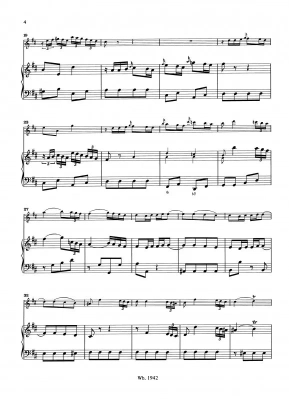 Carl Philipp Emanuel Bach - 4 Sonatas for Flute and Piano Volume 1 Book