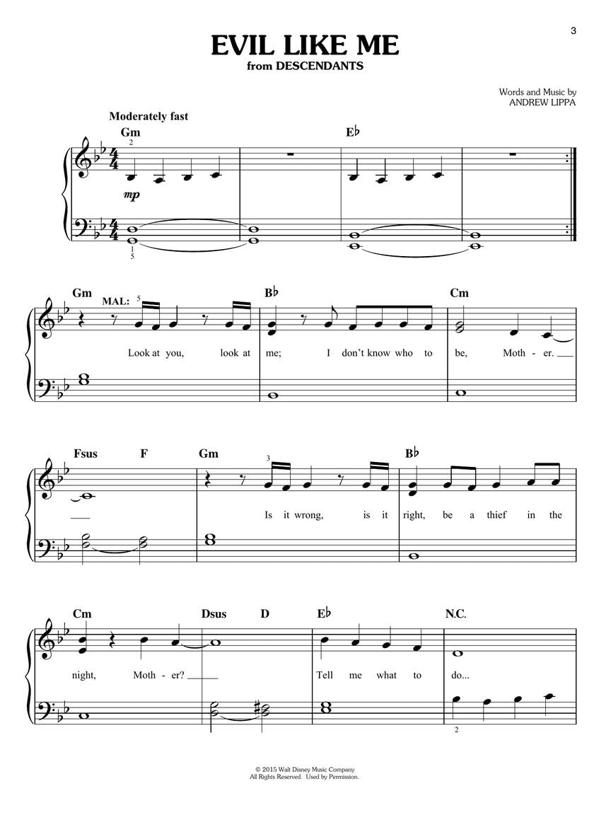 The Descendants - Easy Piano Collection Book