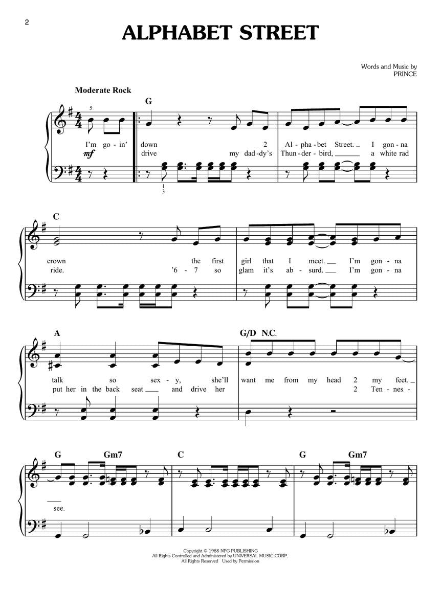 Prince - The Ultimate Easy Piano Songbook (28 Songs)