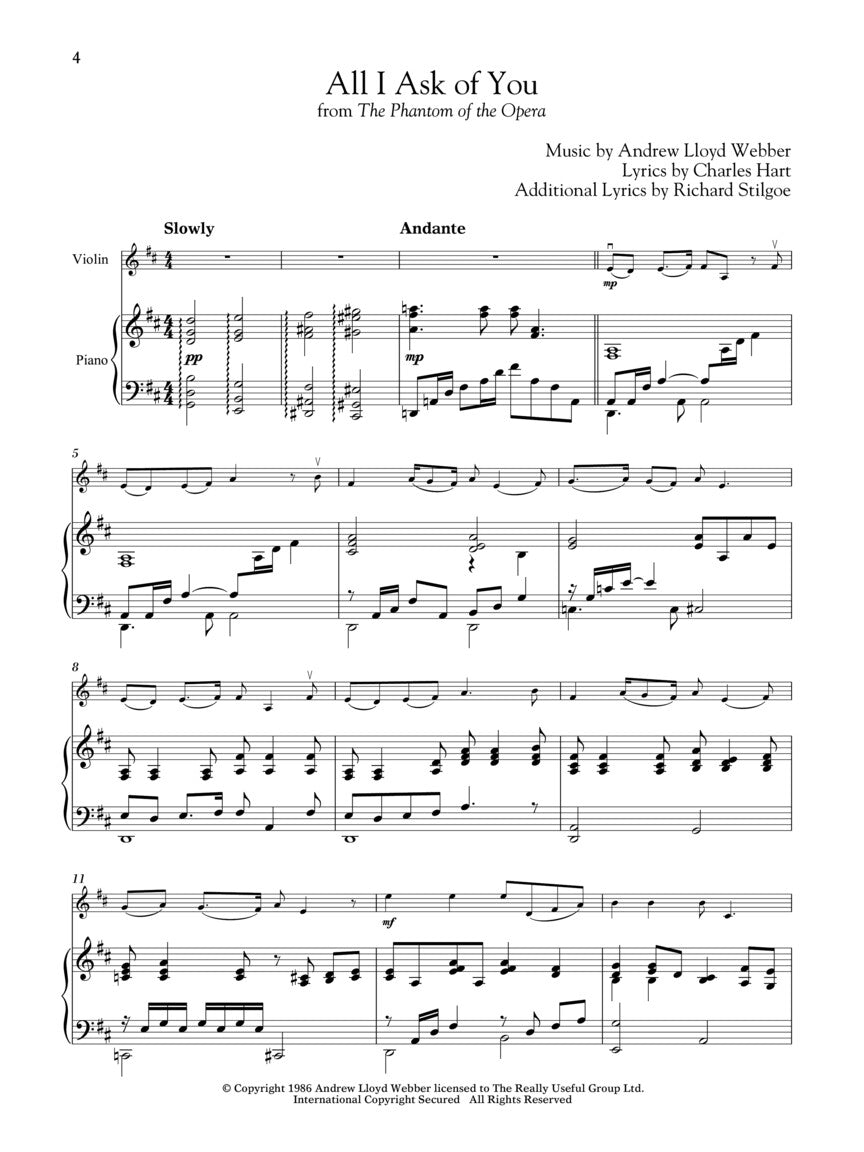Broadway Songs for Classical Players - Violin Book/Ola