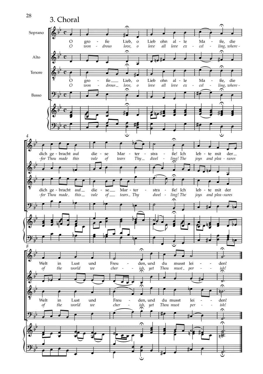 JS Bach - Saint John Passion Urtext Edition (BWV 245) Vocal Score Book