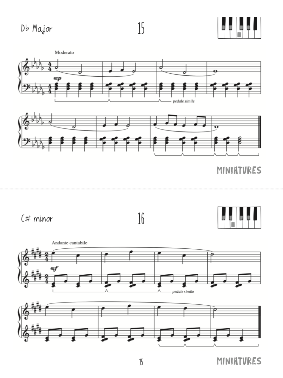 Piano Safari - Miniatures for Piano Book with Audio (24 Intermediate Pieces)