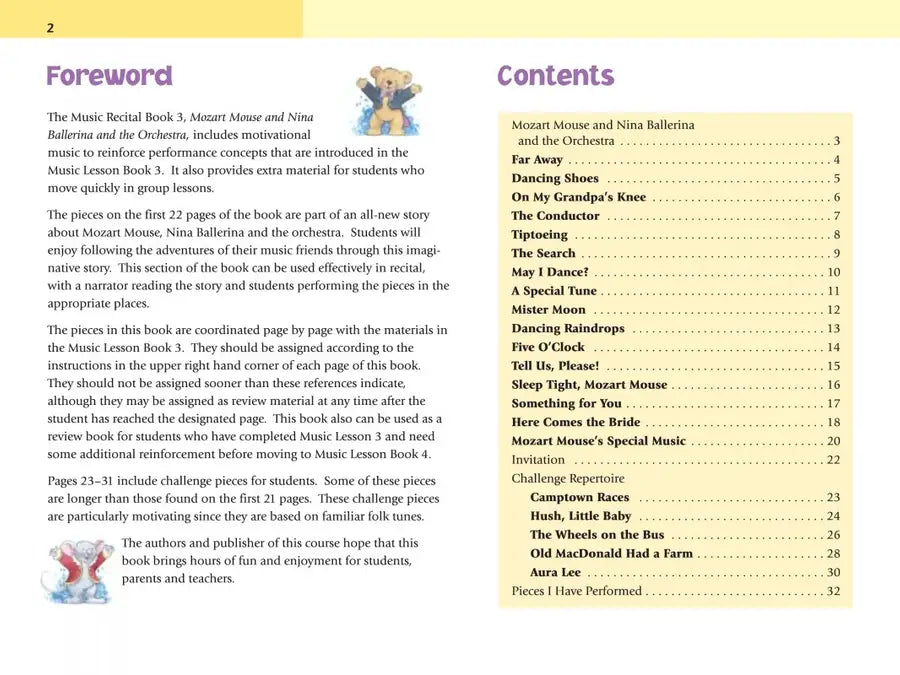 Alfred's Music For Little Mozarts - Music Recital Book 3