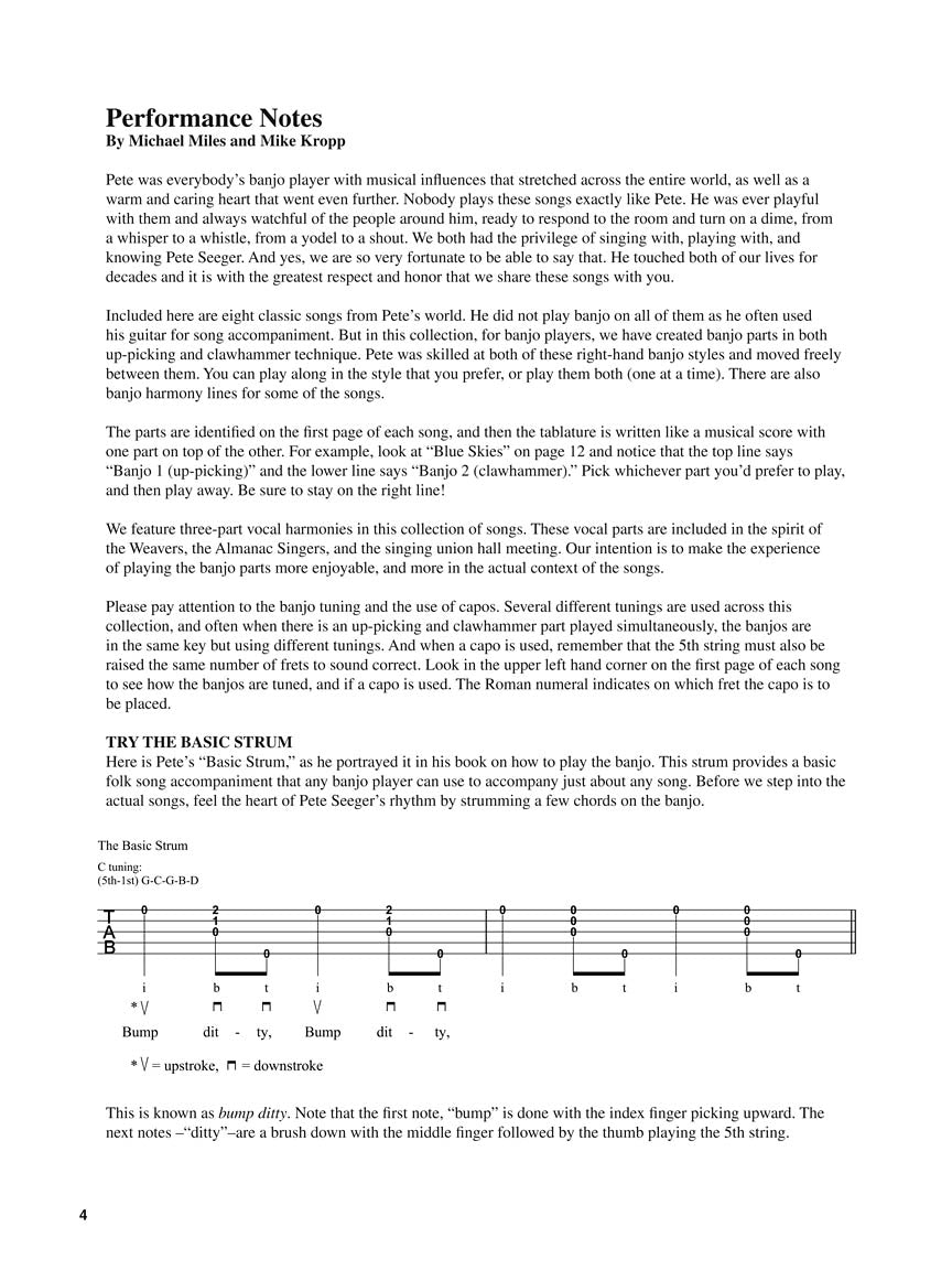 Pete Seeger Banjo Play Along Volume 5 Book/Cd