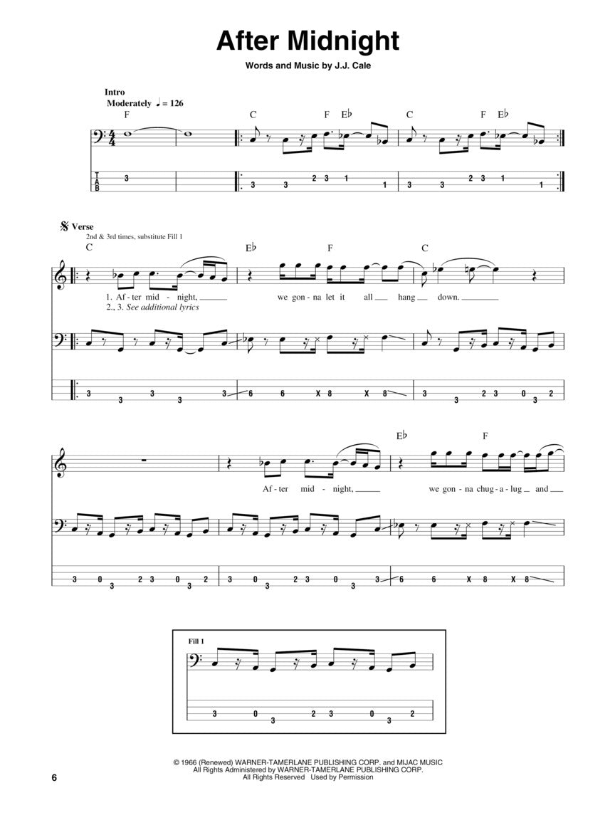 Eric Clapton Bass Play Along Volume 29 Book/Ola