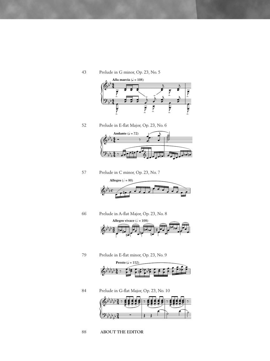 Rachmaninoff Preludes Op 3 Op 23 Bk/Ola Spe