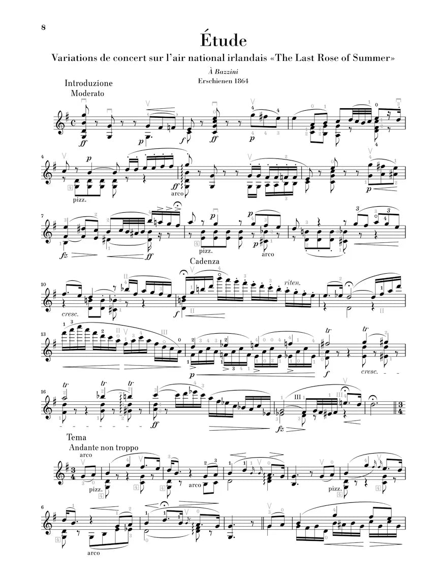 Ernst- Erlkonig (After Schubert) & Last Rose Of Summer Violin Solo Book (Urtext Edition)