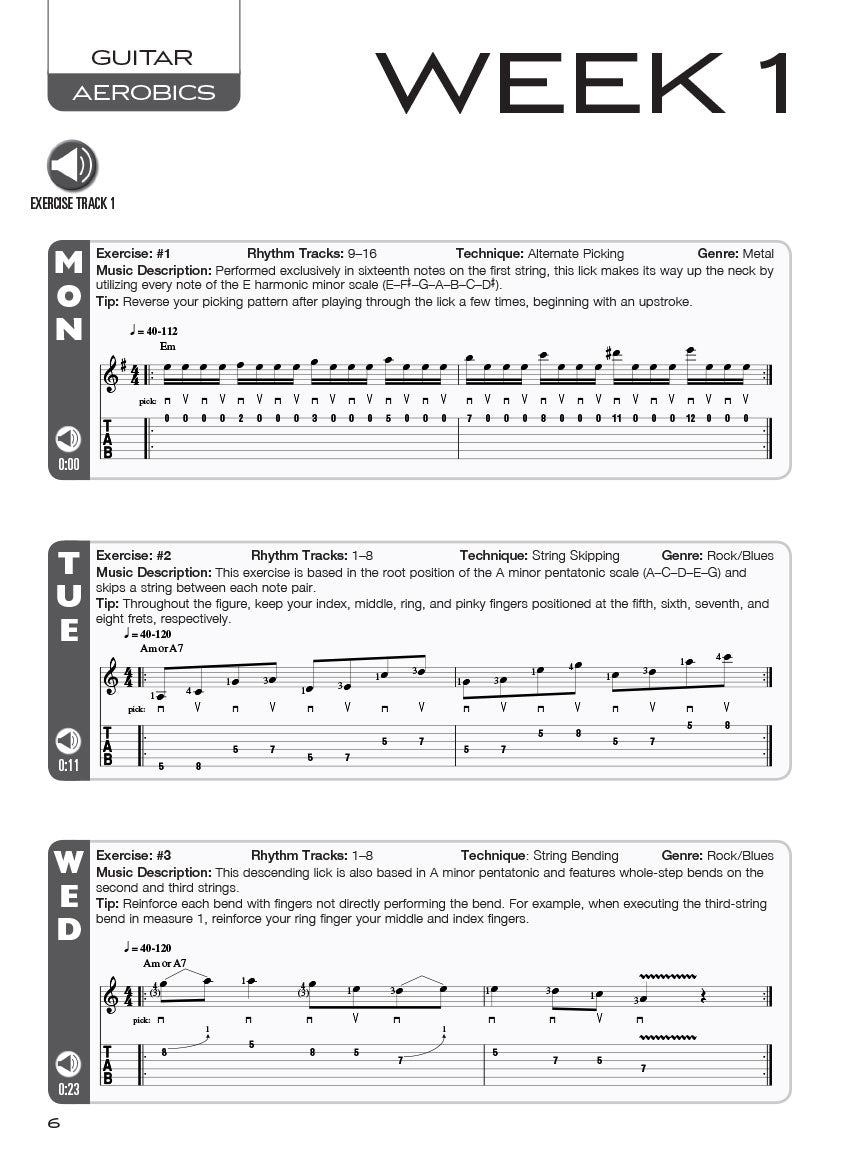Guitar Aerobics 52 Week Workout Bk/Ola