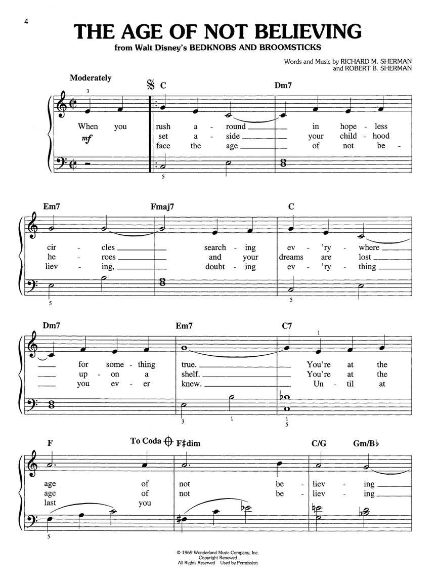 Disney - Easy Piano Songbook (48 Disney Classics)