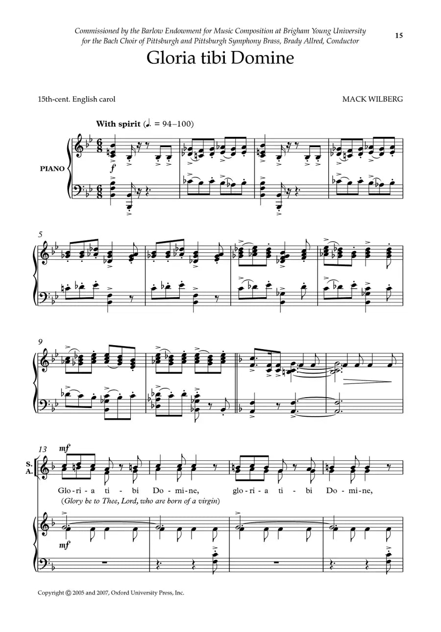 Mack Wilberg Carols For Mixed Voices SATB Vocal Sheet Music
