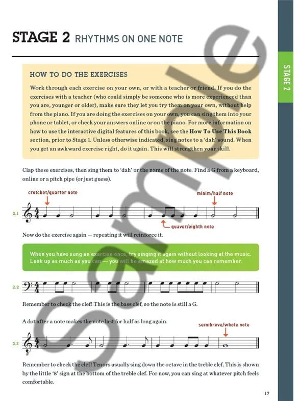 The Novello Guide To Sight Singing Book (Interactive Course for Choral Singers)