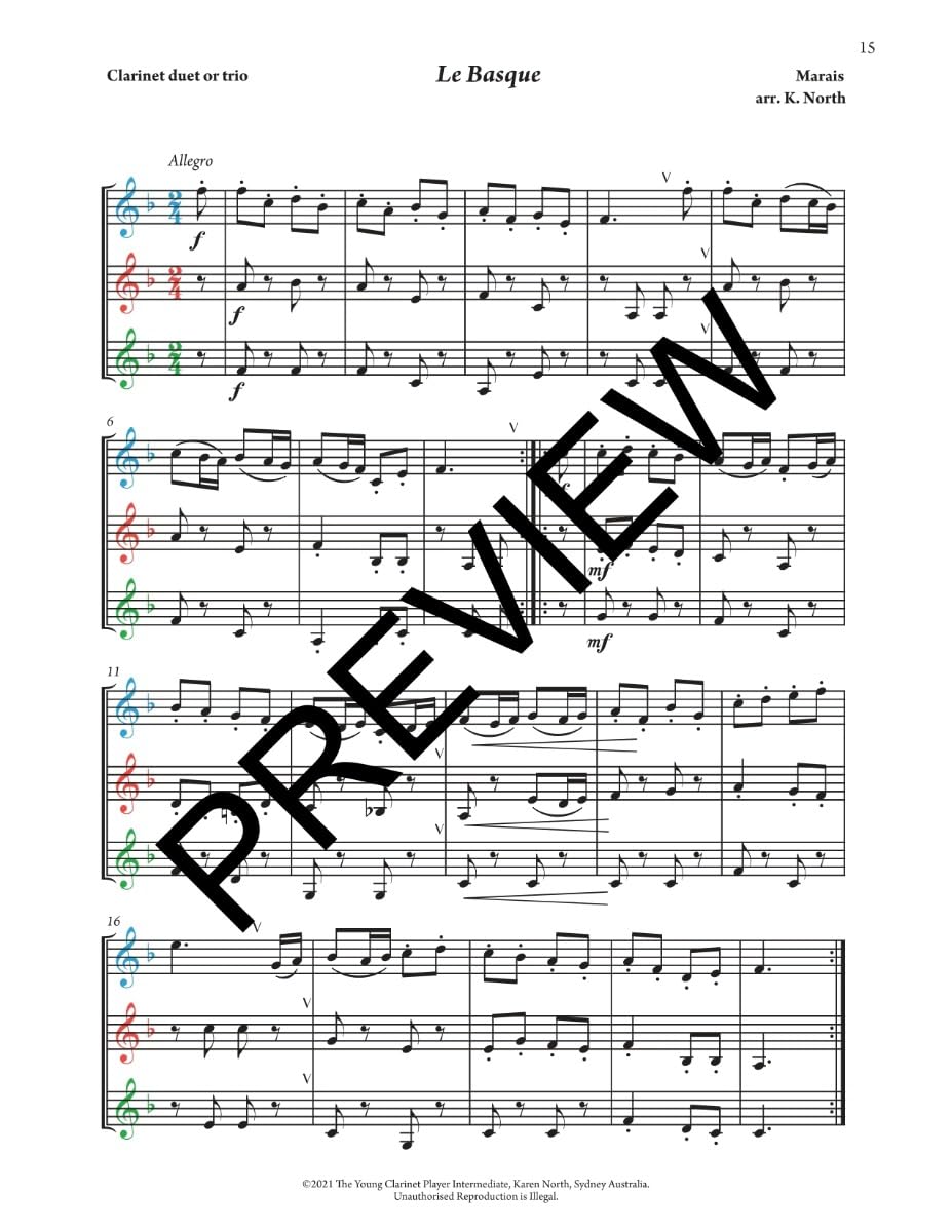 The Young Clarinet Player - Intermediate Duets & Trios Book