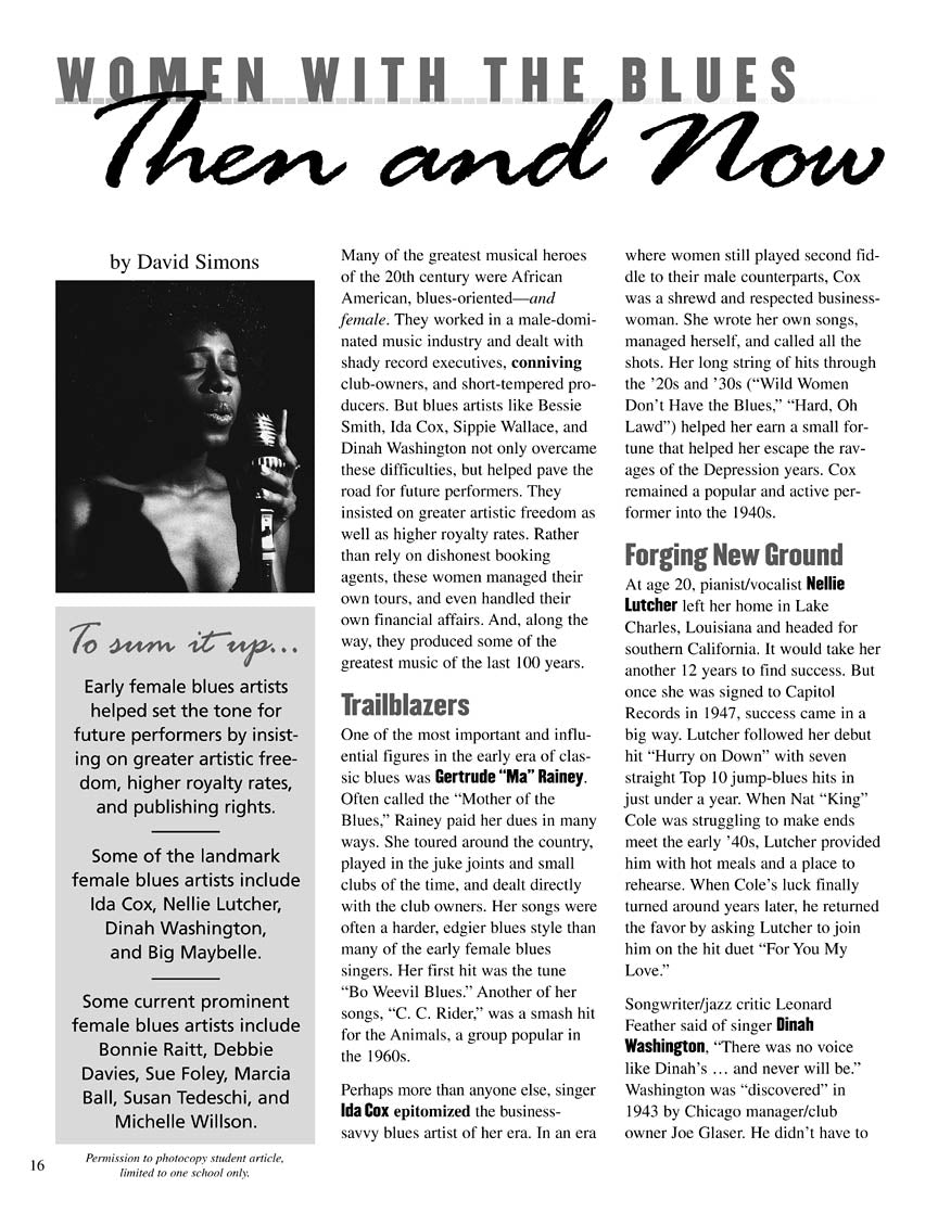 Exploring The Blues Teachers Handbook (Book/Cd)