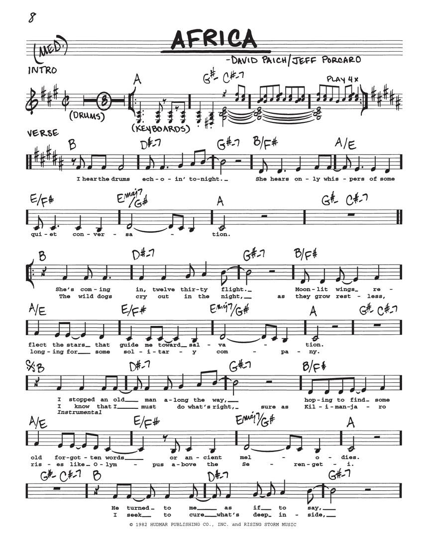 Real Rock Book Volume 1 - C Instruments (200 Songs)