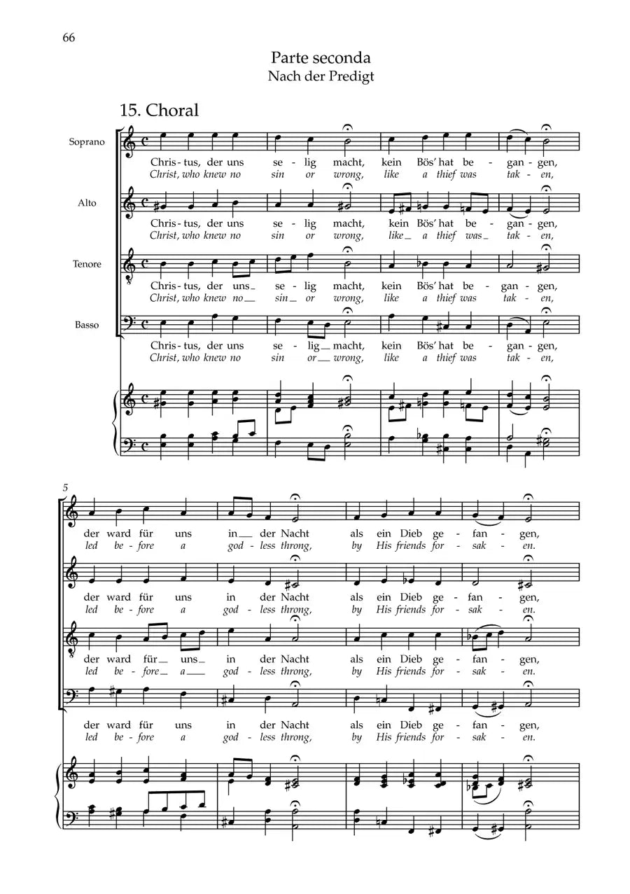 JS Bach - Saint John Passion Urtext Edition (BWV 245) Vocal Score Book