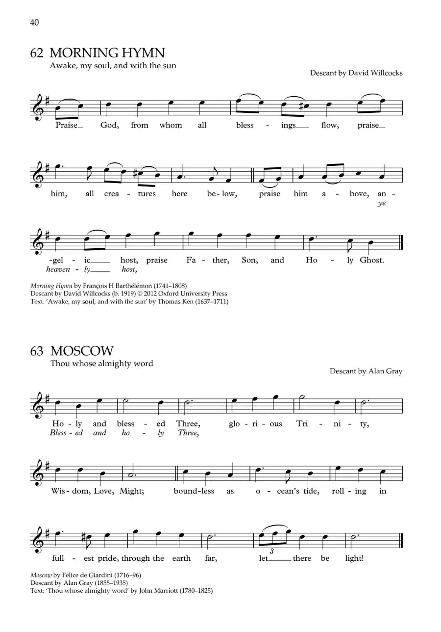 The Oxford Book Of Descants - Melody Edition (102 Descants)