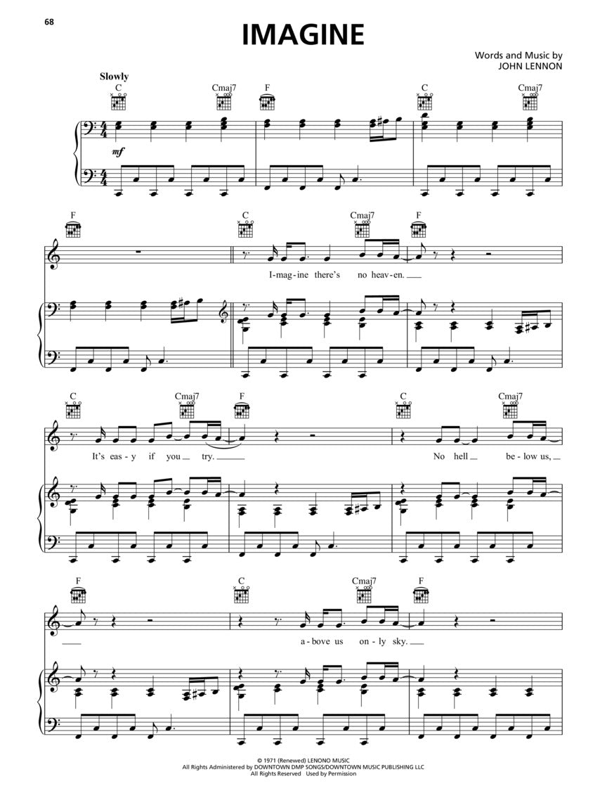 Hallelujah, Imagine & Other Songs Inspiration - Piano/Vocal/Guitar Songbook