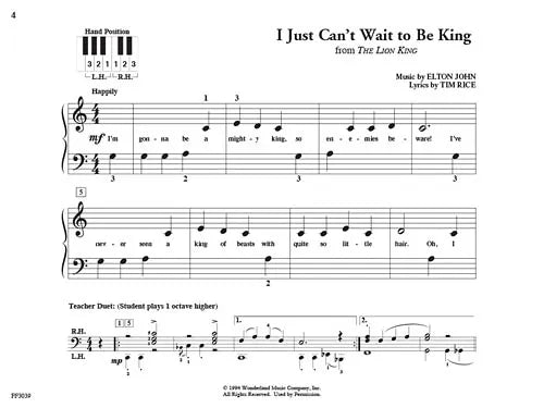 Faber Pretime Piano Disney - Primer Level Book